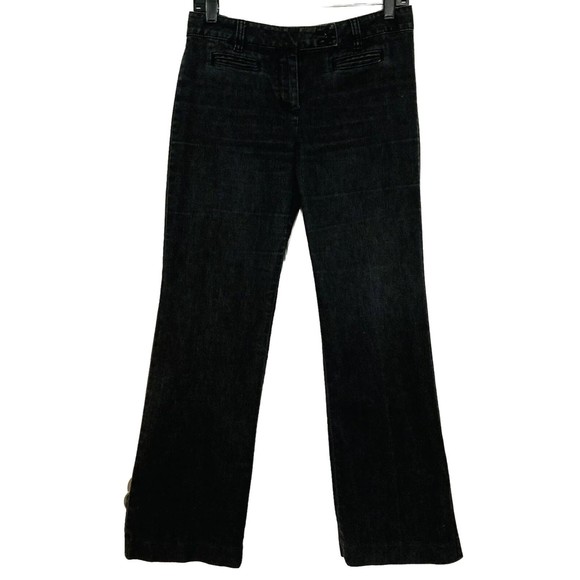 Talbots Heritage Boot Charcoal Gray Mid Rise Stretch Denim Trousers Size 8P/29 - Picture 3 of 12